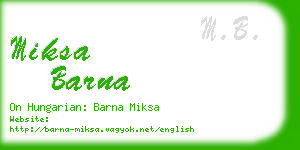 miksa barna business card